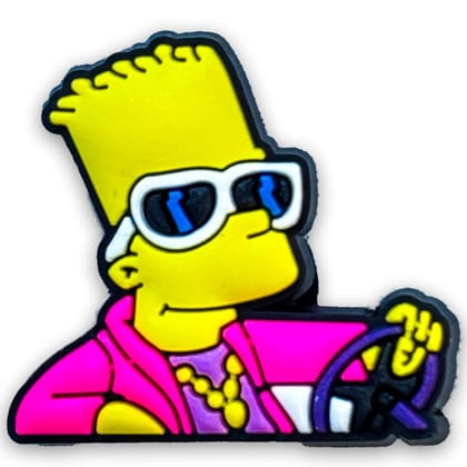 Bart Simpson In Driving Mood - Shoe Charm