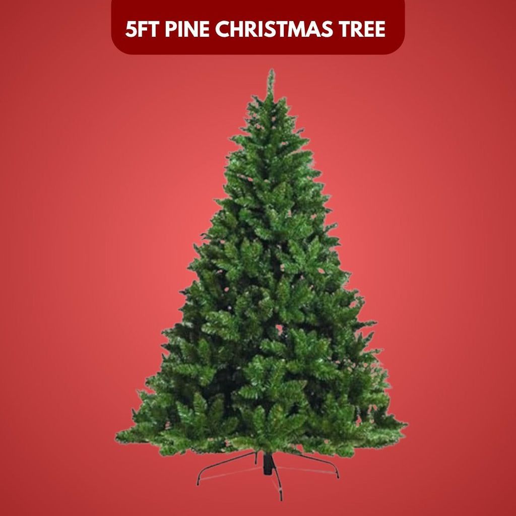 Pine Christmas Tree Green - 5FT w/140 Tips - Party and Festive Needs | Buy online on ZillyBuy