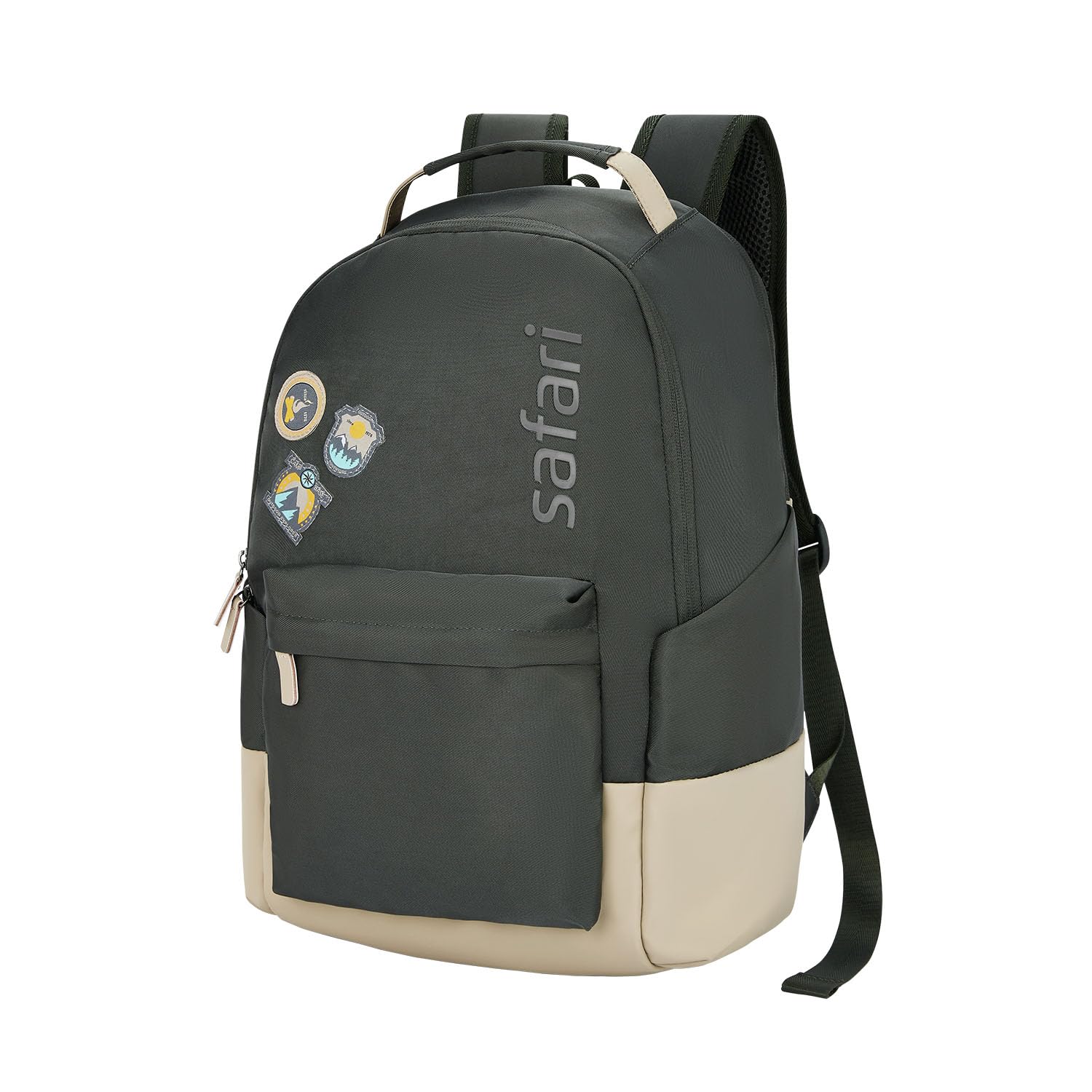 Dart 3 24L College backpack, 2 compartments, 17" laptop compatible, Smart trolley sleeve, Front pocket, college backpack bags for women and men, travel bag, Ideal for Students, Color - Olive