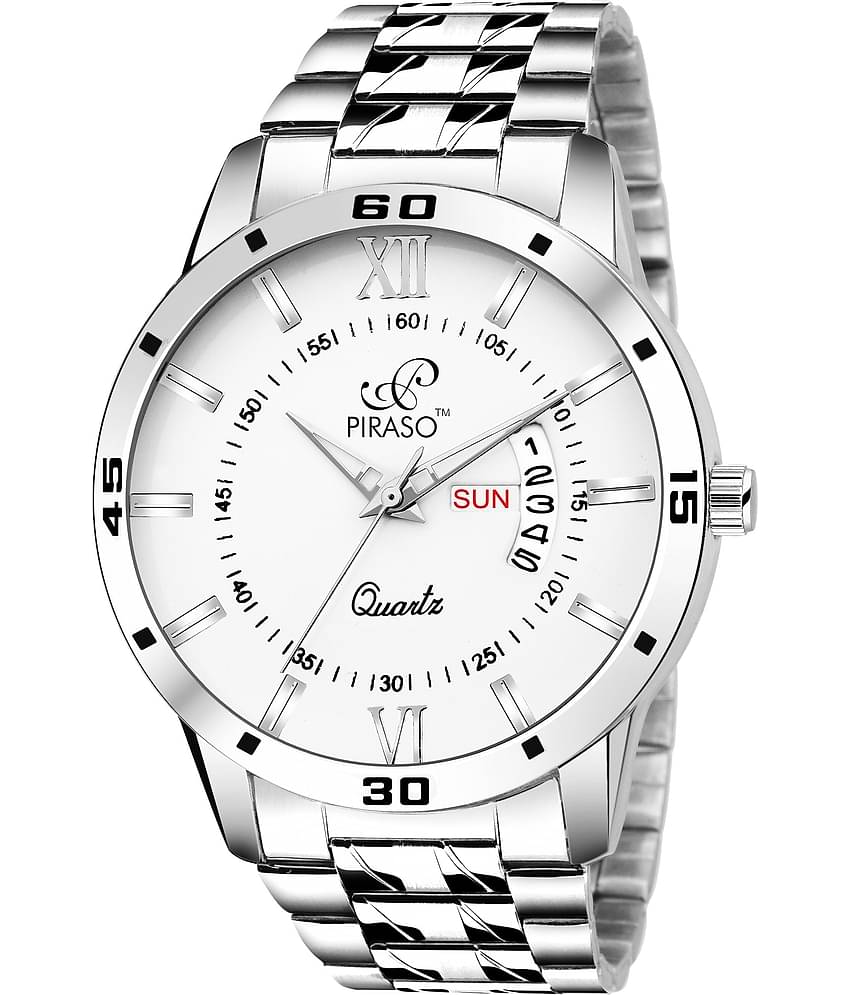 PIRASO White Stainless Steel Analog Men's Watch