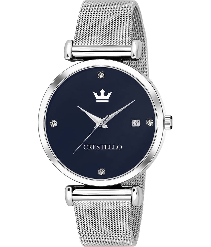 Crestello - Silver Metal Analog Womens Watch