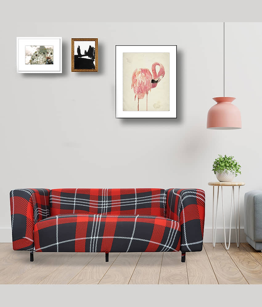 House Of Quirk 3 Seater Polyester Single Sofa Cover Set