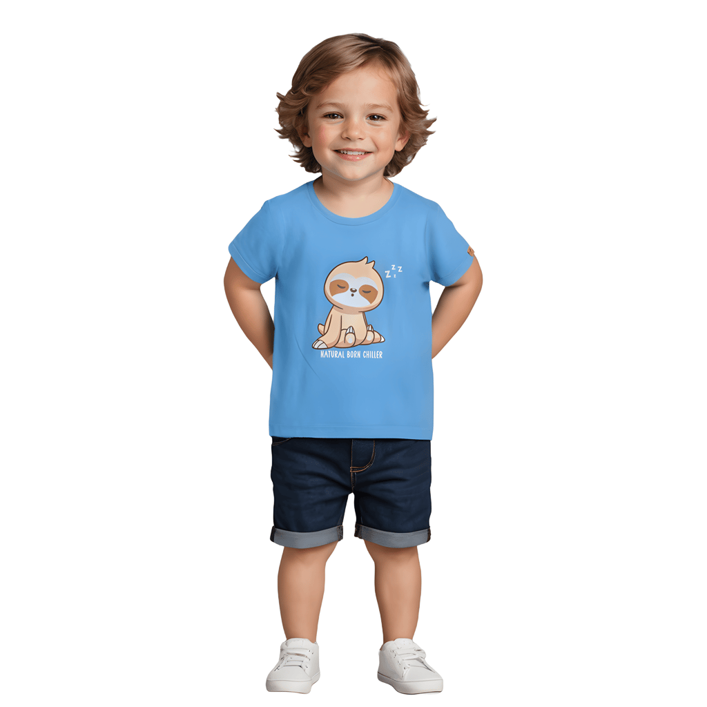 Elegant Kids Boys T shirt Cotton All Aboard Blue Born Chiller 2025 at ShopCircuit | ONDC