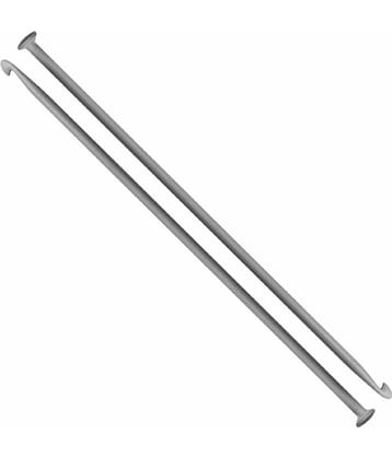 Jyoti Crochet Hook Aluminium for Wool Work, Hand Knitted Sewing DIY Craft Weaving Needle, Ideal for Sweaters, Purses, Scarves, Hats, and Booties, 15757 (Silver, 10"/25cm of Size 9/3.5mm) - 5 Pieces