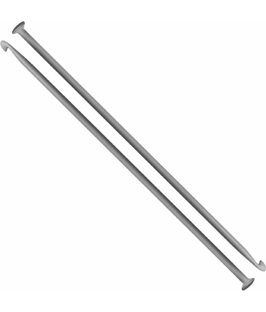 Jyoti Crochet Hook Aluminium for Wool Work, Hand Knitted Sewing DIY Craft Weaving Needle, Ideal for Sweaters, Purses, Scarves, Hats, and Booties, 15757 (Silver, 10"/25cm of Size 9/3.5mm) - 5 Pieces