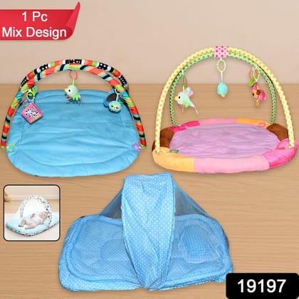 Multipurpose Baby Play Gym and Sleeping Mat (Mix Design / 1 Pc)