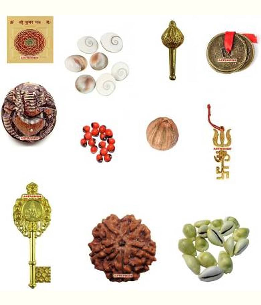 Astrodidi Shri Laxmi Puja Lakshmi Pujan Samagri Pack With Kuber Plated Yantra
