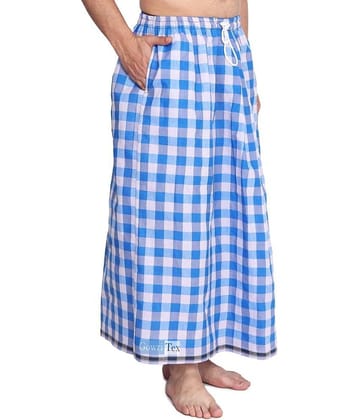 GOWRI TEX Elastic Multicolor Cotton Blend Men's Lungi Dual Pocket ( Pack of 1 )