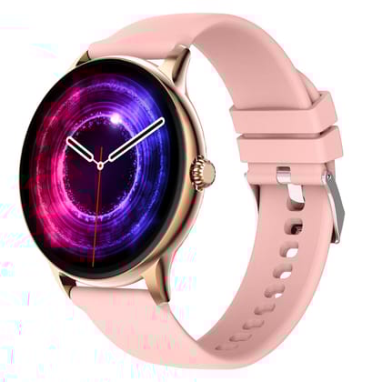 Fire Boltt Phoenix Pro Smart Watch with 1.39'' inch display, Bluetooth Calling, Metal Body with 120+ Sports Modes, SpO2, Heart Rate Monitoring- Gold & Pink