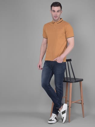 Mustard Polo T-shirt-S / Mustard
