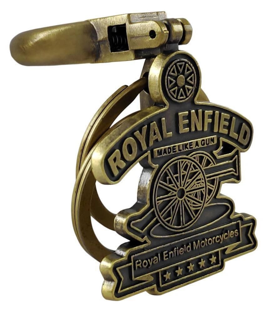 DIVVY Premium Quality Brass Metal Royal Enfield Bullet Key Ring Key Chain