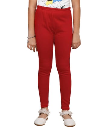 IndiWeaves Pack of 1 Girls Woollen Leggings ( Red )