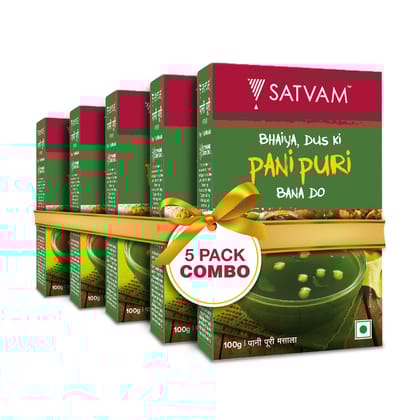 Panipuri Masala (Pack of 5) | (5 * 100 Grams)