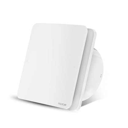 Polycab Freshly Prime 150mm Energy Efficient Exhaust fan for Kitchen, Bathroom | Noiseless ventilation, Sleek Design Easy to Clean | High Speed, Powerful Motor, 100% Copper, 3 Yrs Warranty【White】