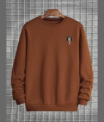 CAT BUNNY Woollen Round Neck Men's Sweatshirt - Rust ( Pack of 1 )