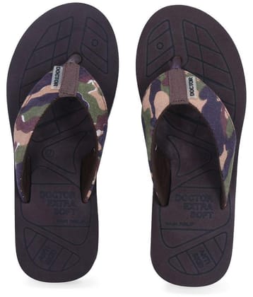 DOCTOR EXTRA SOFT - Brown Mens Thong Flip Flop - None