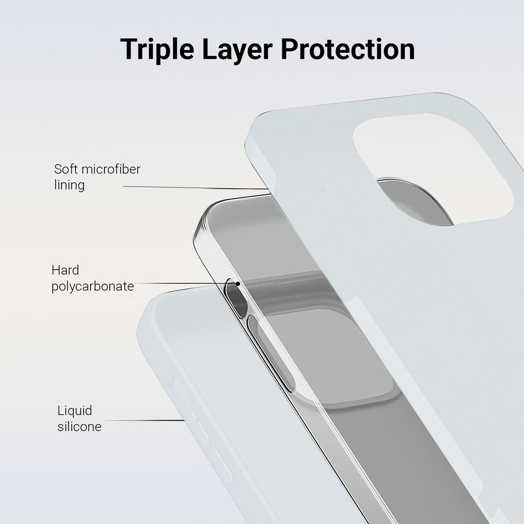 LIRAMARK Liquid Silicone Soft Back Cover Case for Apple iPhone 13 Pro (6.1 Inch)