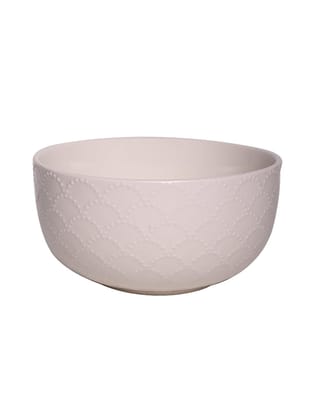 Ivory Ceramic Bowl - 580Ml, Fish Scale
