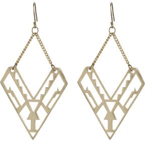 Plain Brass Metal Filigree Drop Earrings for Girls Brass Material Earrings for Women's Fashion Jewellery for Party