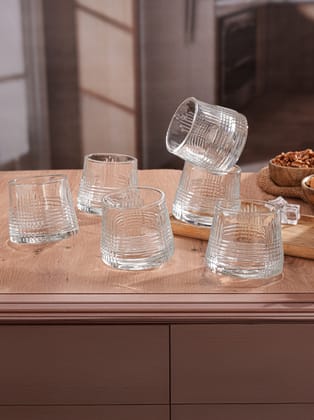 SpinDram Whiskey Glass- Pack of 6-Set Of 6