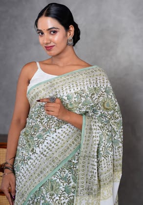 Jaipur Hand Block Print Saree