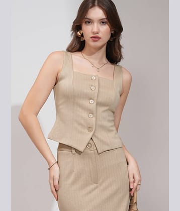 Tokyo Talkies Women Striped Top With Skirt Co-Ord Set ( Multi Color )