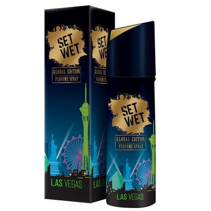 Set Wet Global Edition Perfume Spray For Men - Las Vegas Live, 120 ml