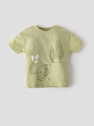 Popees Half Sleeve Comfy Printed T Shirt (1-8 Years) for Boys-1-2 YEAR