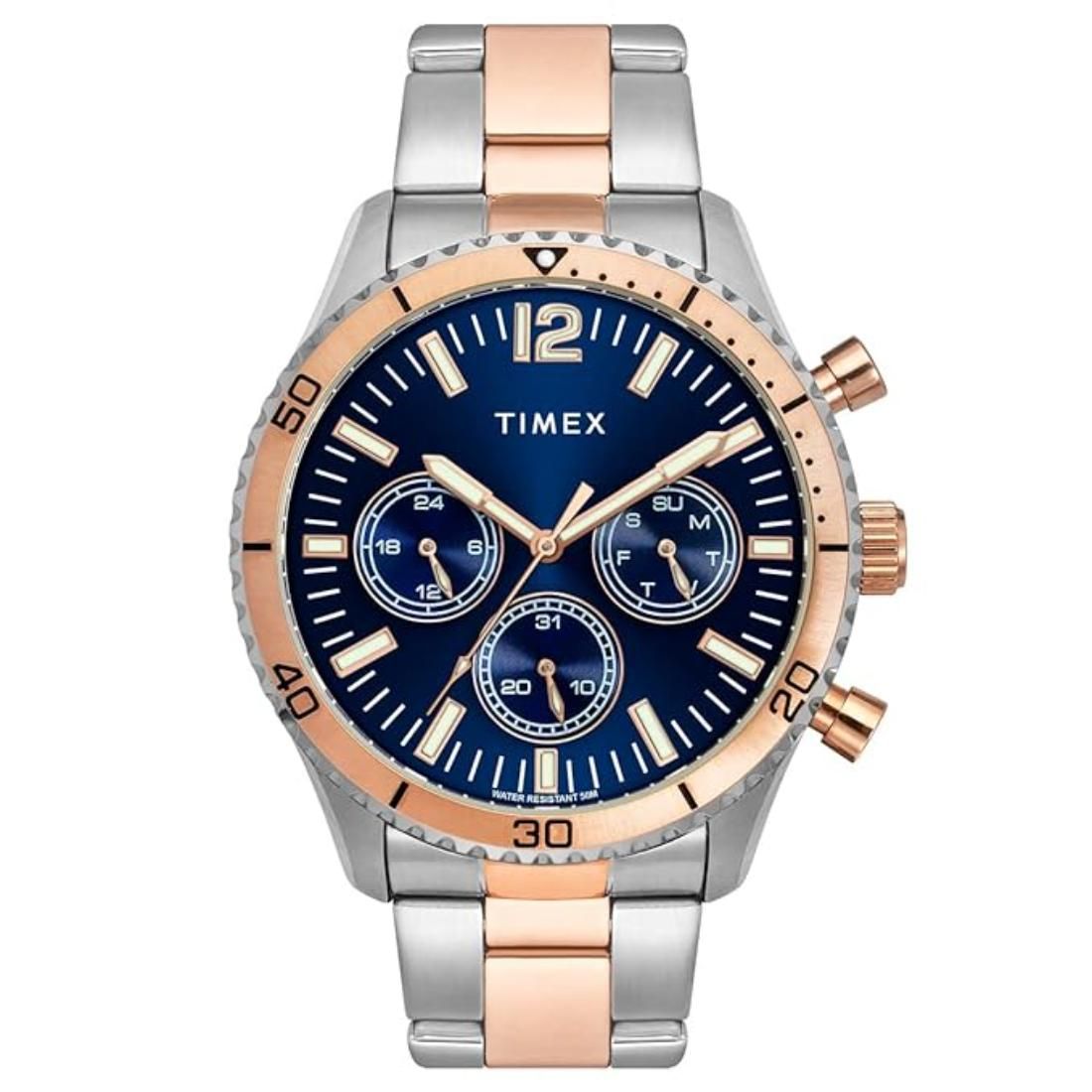 Timex Men 43 mm Size Blue Dial Analog Watch- TWEG22202-Blue