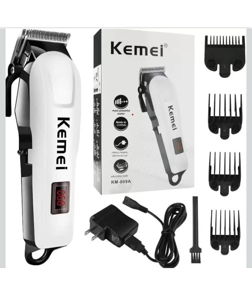 Best Timmer Beard Hair Corded/Cordless 809a White Corded,Cordless Beard Trimmer With 120 minutes Runtime