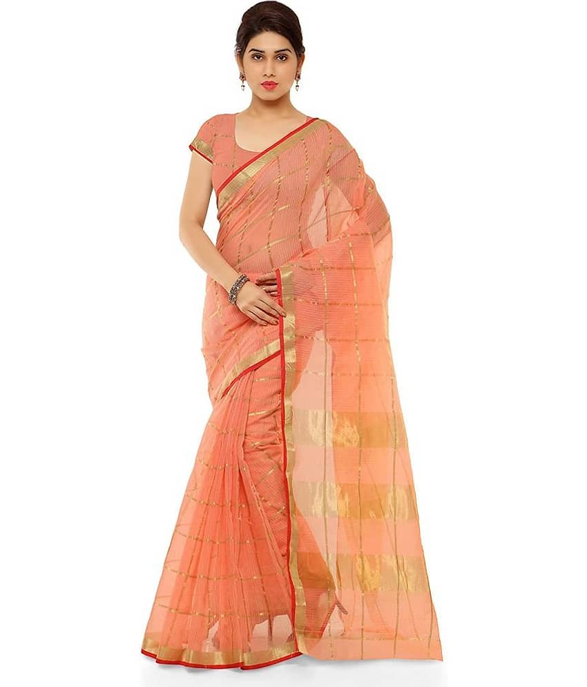 Sidhidata Cotton Silk Saree With Unstitched Blouse Piece ( Yellow )