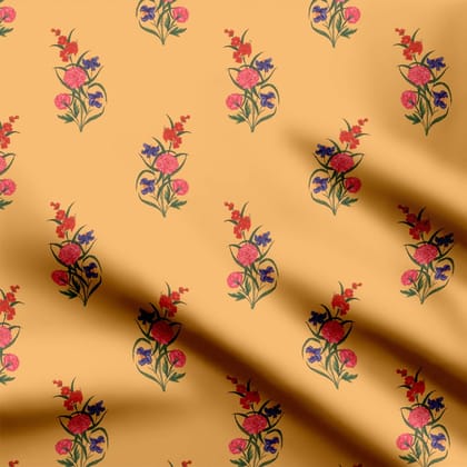 Floral Brown Mughal-Cotton