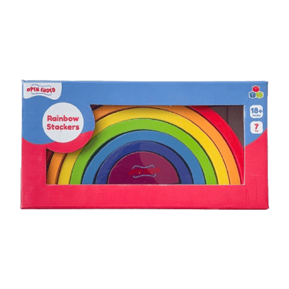 Open Ended Wooden Rainbow Stacker 7 Piece-Classic