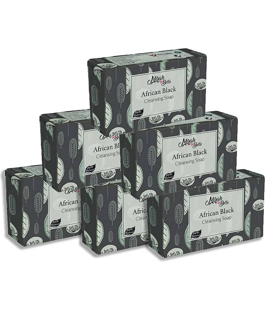 Mirah Belle Organic Black African Soap 125 g Pack of 6