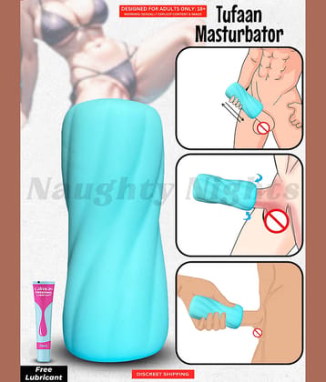 Silicone Handjob Masturbator Sex Toy, Easy to Carry Real Feel Inner Dotted Design Safe Silicone Male Stroker Masturbator Toy with Free Lube
