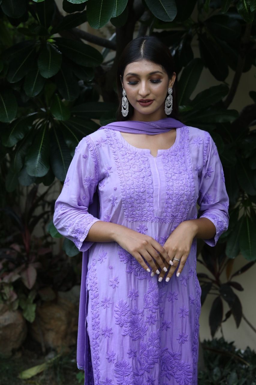 Gauhar purple kurta set