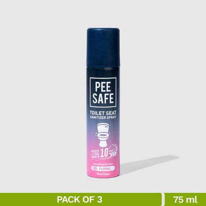 Toilet Seat Sanitizer Spray (Floral) - 75 ML (Pack of 3) Toilet Seat Sanitizer Spray (Floral) - 75 ML (Pack of 3) - Default Title