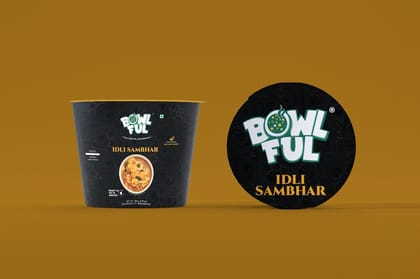 Bowlful Idli Sambar Cup - 50g Net, South Indian Classic Idli with Sambar