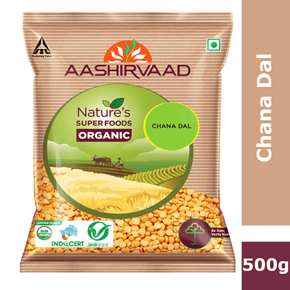 Aashirvaad Nature's Super Foods Organic Chana Dal - Rich In Nutrients, 500 g Aashirvaad Nature's Super Foods Organic Chana Dal - Rich In Nutrients, 500 g