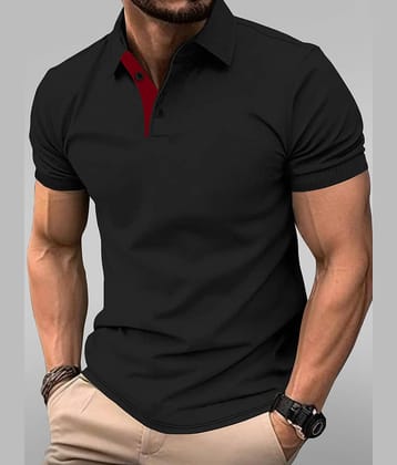 Eyebogler Pack of 1 Cotton Blend Regular Fit Solid Half Sleeves Men's Polo T Shirt ( Cream )