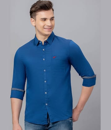 Globus - Navy Blue 100% Cotton Regular Fit Men's Casual Shirt ( Pack of 1 )