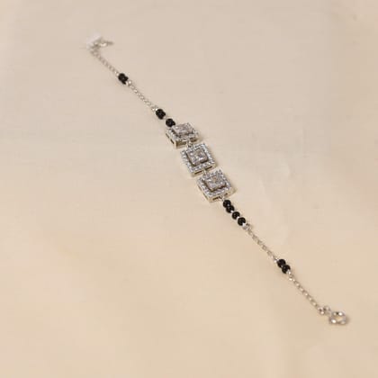 Princess Cut Beaded Mangalsutra Bracelet