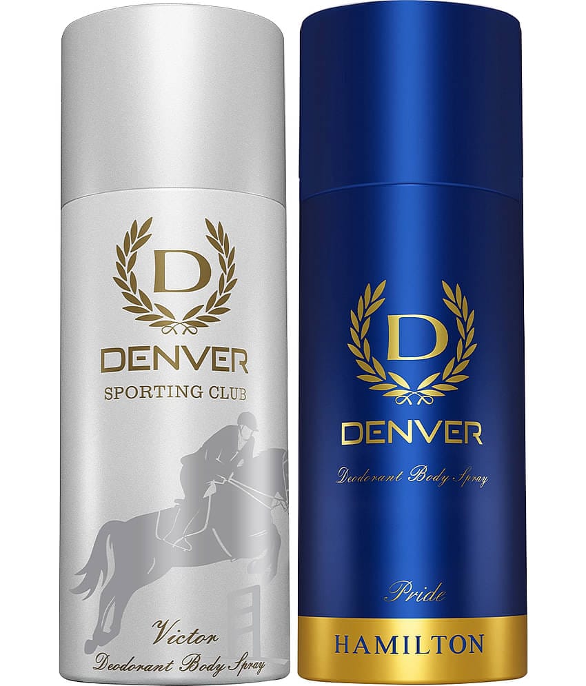 Denver Pride & Victor Long Lasting Deodorant Spray For Men 150 ml Each (Pack of 2)