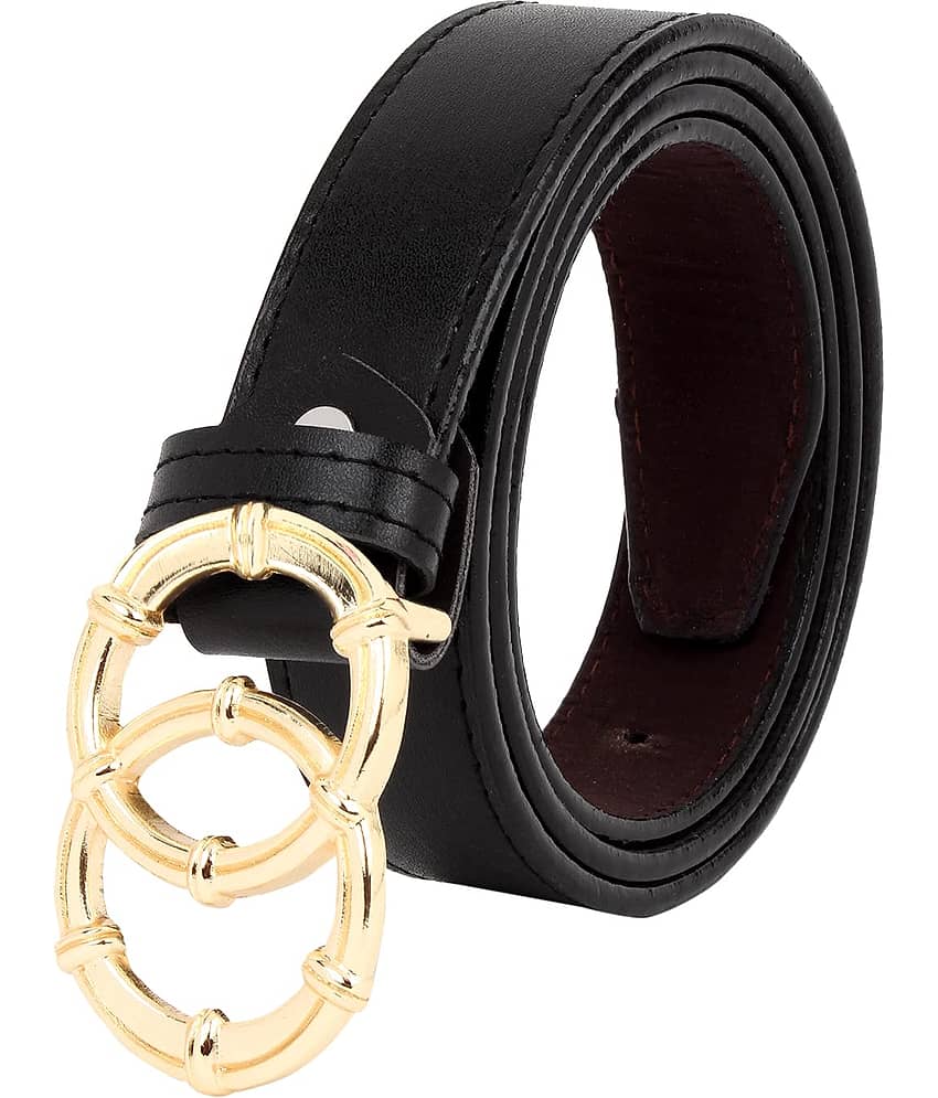 Zacharias Black Faux Leather Casual Belt