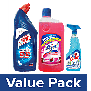 bb Combo Harpic Toilet Cleaner 1 L + Lizol Surface Cleaner 1 L + Colin Cleaner 500 ml, Combo 3 items bb Combo Harpic Toilet Cleaner 1 L + Lizol Surface Cleaner 1 L + Colin Cleaner 500 ml, Combo 3 items