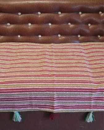 Khamma Ghani Cotton Vivid Red Sofa Throw or Cover-1 Seater