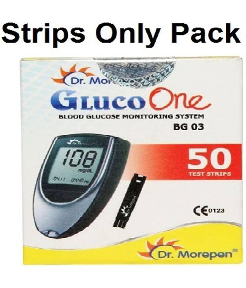 Dr. Morepen 50 Sugar Test Strips For Bg03Glucometer (Strips Only Pack)