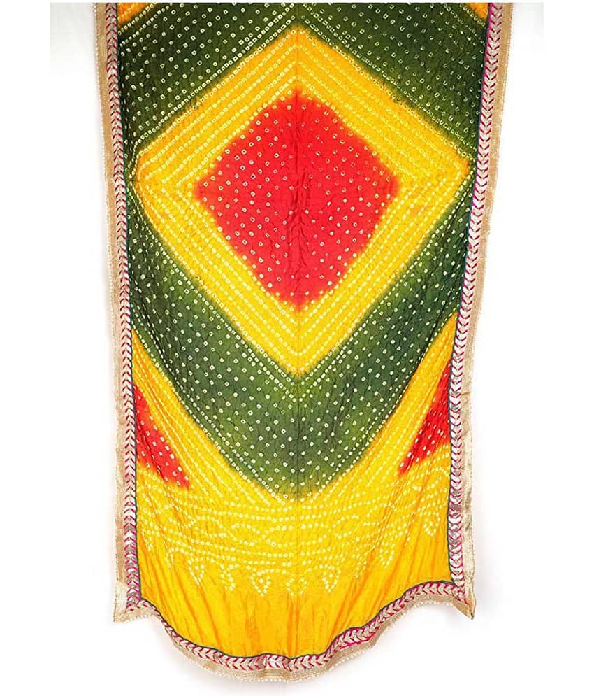 Apratim Multicoloured Art Silk Bandhej Dupatta