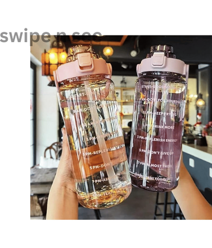 swipe n see Multicolour Plastic Water Bottle 2000 mL ( Set of 1 )