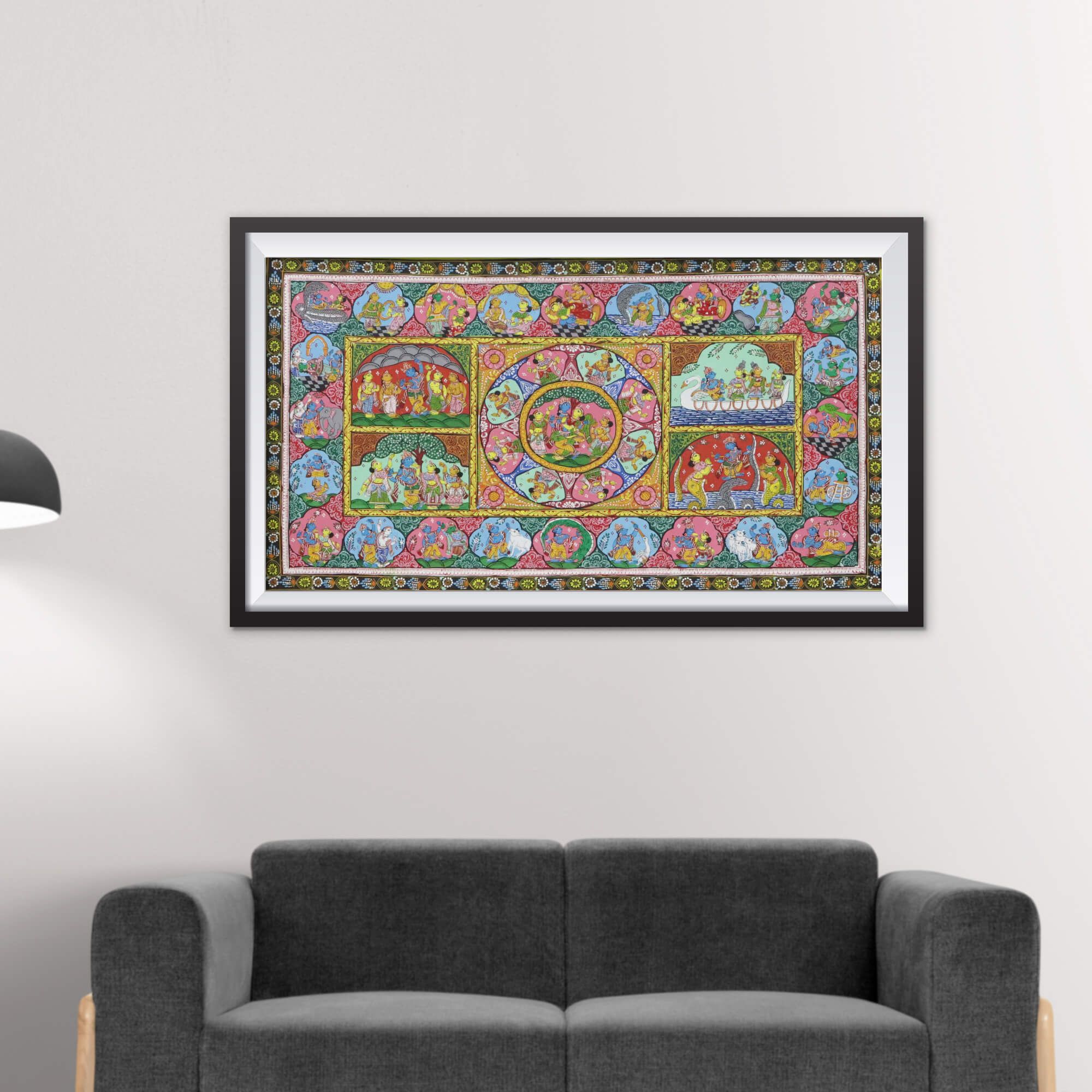 Patta Painting of Krishna Leela (Copy)